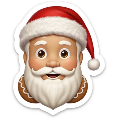 santa gingerbread sticker