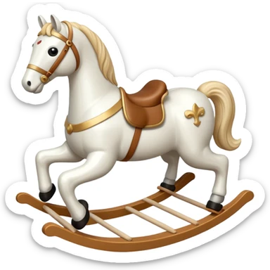 white Rocking Horse sticker