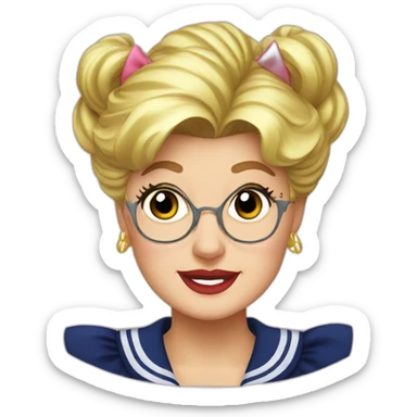 Jessica fletcher as sailor moon sticker