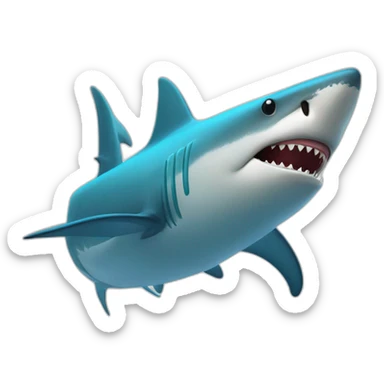Un requin qui fait du surf sticker