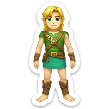 Link from Zelda twink swimsuit sticker