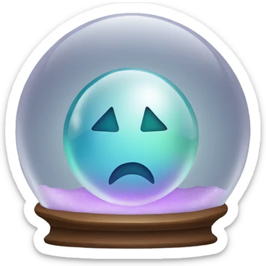 crystal ball with one star inside sticker