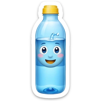 drink bottle, blue, no face sticker
