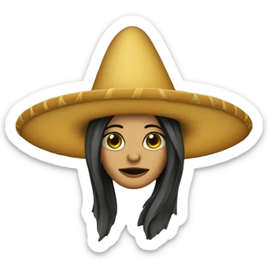 Sombrero de bruja con carta de tarot sticker