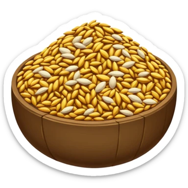 a pile of grain and seeds cereals sticker