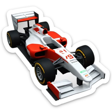 Formule 1 voiture vue du dessus sticker