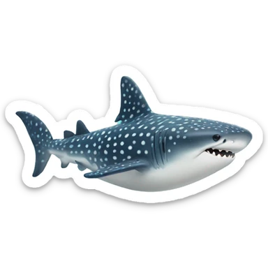 Whale shark with bow sticker