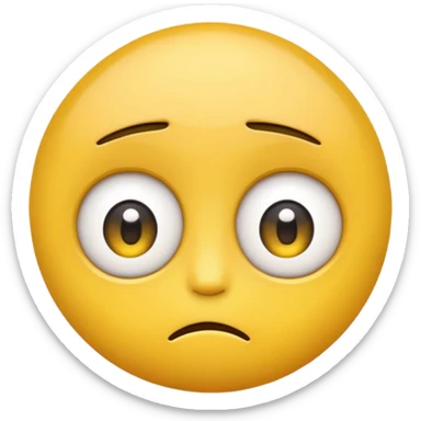 Tired emoji with wide eyes sticker