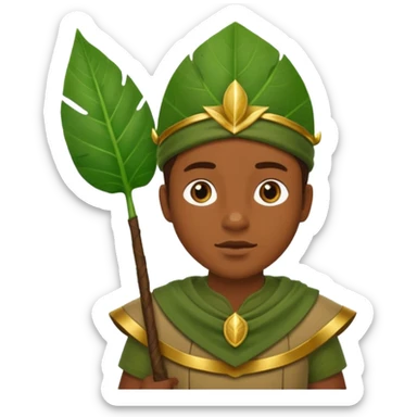 Jungle Guard – leaf shield. sticker