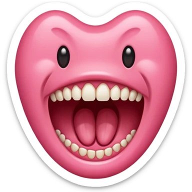 mouth wide open sticker