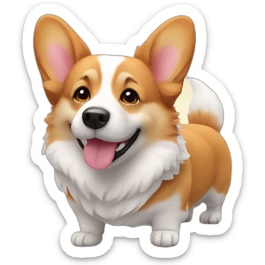 Corgi love sticker