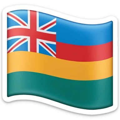 Flag of Rodrigues island sticker