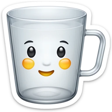 empty cup glass sticker