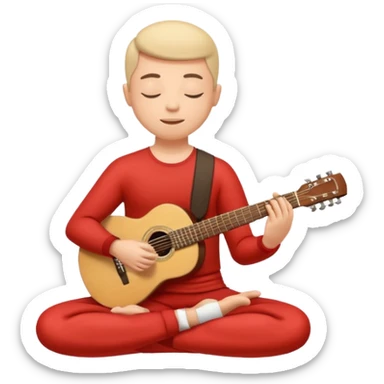 Play guitar to meditate and relax  sticker
