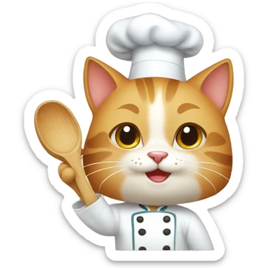 cute cat chef  sticker