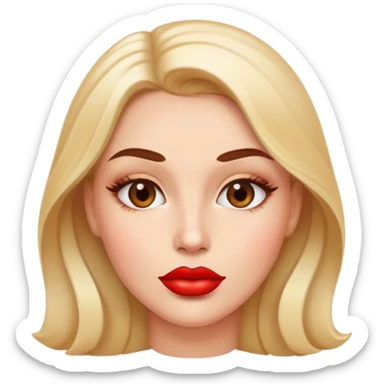 shiny woman lips sticker