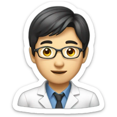 Young Asian Computer Scientist sticker