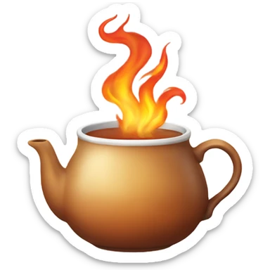 Tea that is on fire sticker