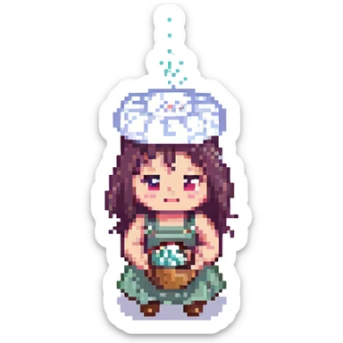 Salt Bae meme character sprinkling salt, pixel art style, no text sticker