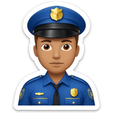 muscular police sticker