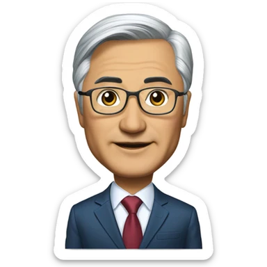 photorealistic president Kazakhstan tokaev sticker