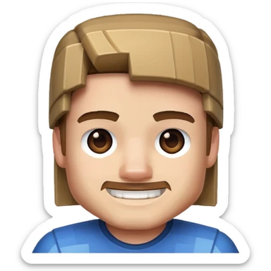 Make a minecraft Steve emoji sticker