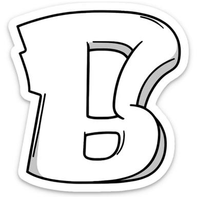 word UYI as a fun cartoon logo with character elements sticker