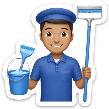 Window Cleaner man  sticker