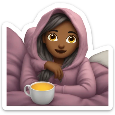 Cozy girl sticker