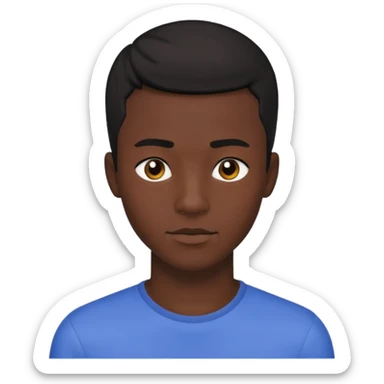 Black darkskin seventeen man   sticker