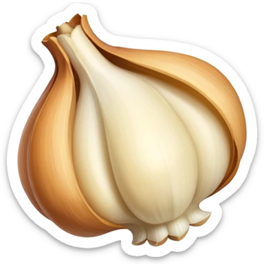 single peeled garlic clove  sticker