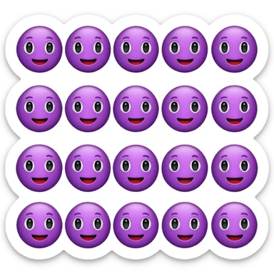 Crea emoticonos morados de cosas random  sticker