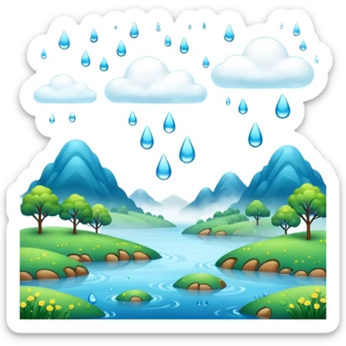 humid weather landskape imag humid more humid add draps falling sticker