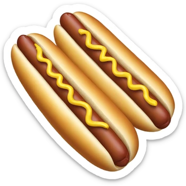 Two hotdogs in the same bun sticker
