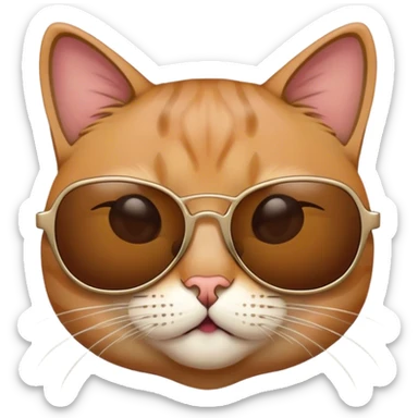 A cat with sunglass sticker