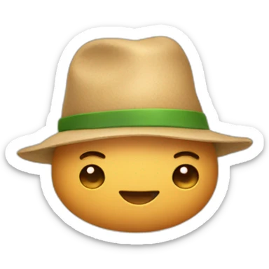 Chickpea with a hat sticker