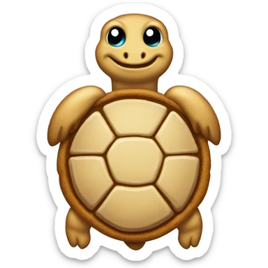A cookie turtle that look like a turtle sticker