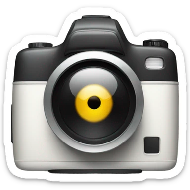 A camera pointing towards the pov and flashing sticker