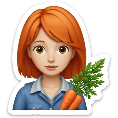 carrot haired woman sticker