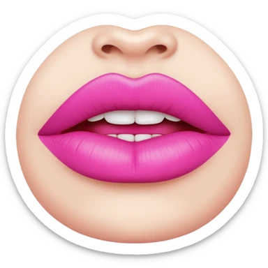 Pink lipstick sticker