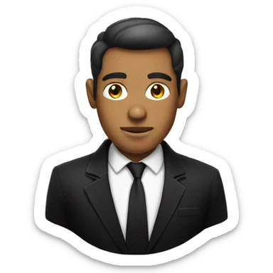 Men in black shirt sticker