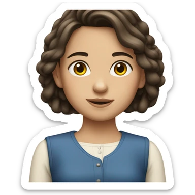 A brunette slavic girl sticker