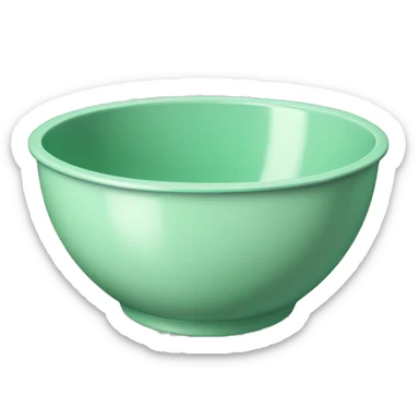 Realistic mint green mixing bowl  sticker