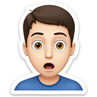 astonished man sticker