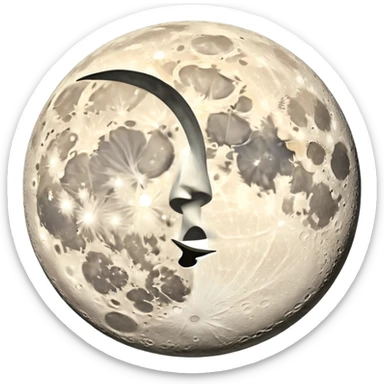Moon Phases in a single picture  sticker