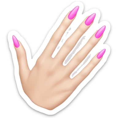 Pink nails sticker