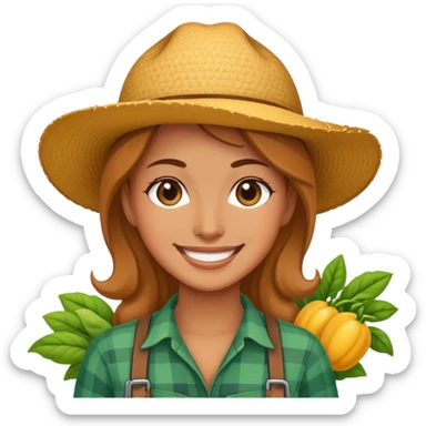 Agricultrice très contente sticker