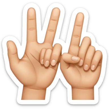 2 pointing fingers sticker