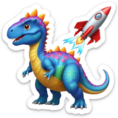 Dinosaurs with Rockets sticker