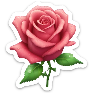 Rose with water  sticker